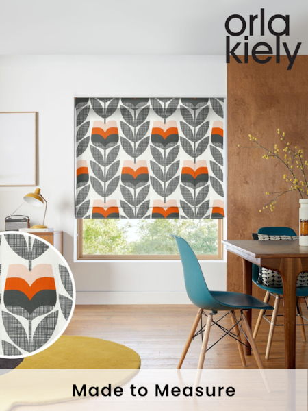 Orla Kiely Orange 100% Cotton Bud Made To Measure Roman Blind (353949) | £75