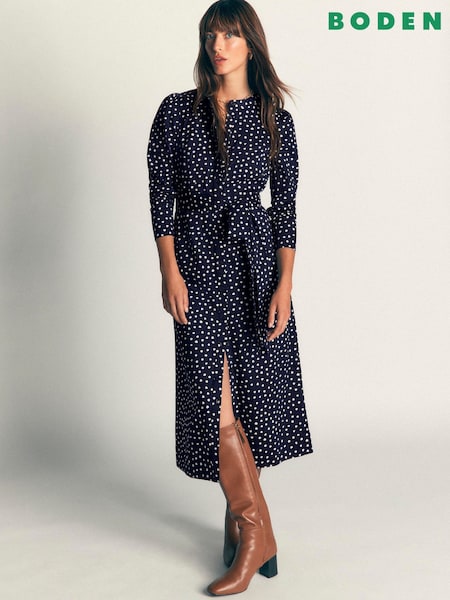 Blue - Boden Louise Midi Shirt Dress