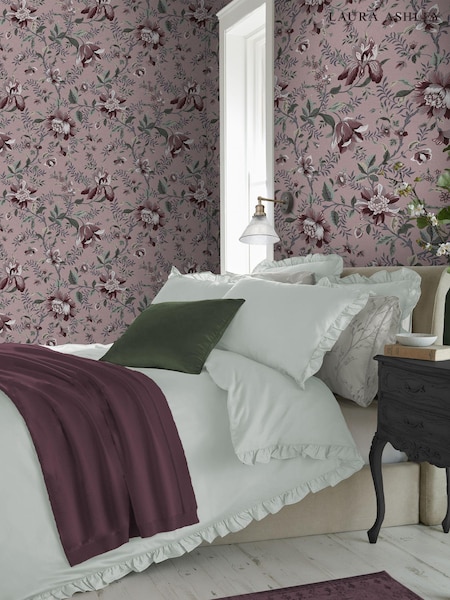 Laura Ashley Pale Blackerry Purple Edita's Garden A4 Wallpaper Sample (354424) | £1