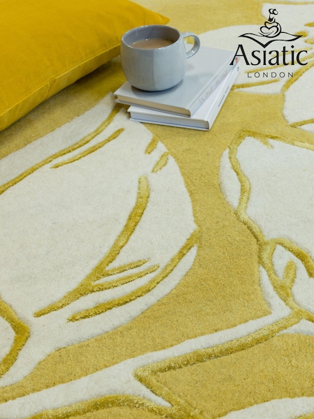 Asiatic Rugs Yellow Matrix Floral Wool Rich Rug (354750) | £142 - £436