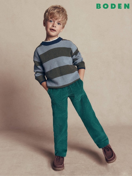 Green - Boden Pull-on Cord Trousers
