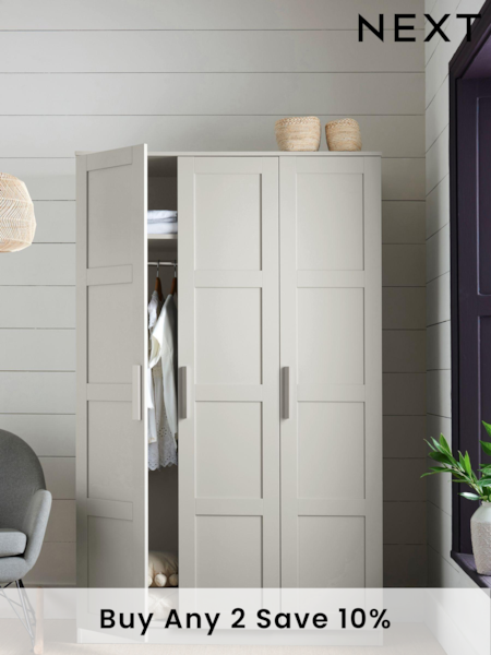 Grey Flynn Triple Wardrobe (354982) | £450