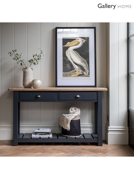 Gallery Home Meteor Navy Leroy 2 Drawer Console (355136) | £539