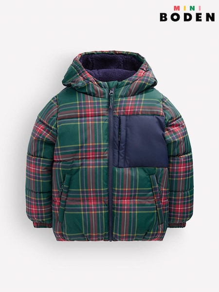 Green - Boden Fun Padded Coat