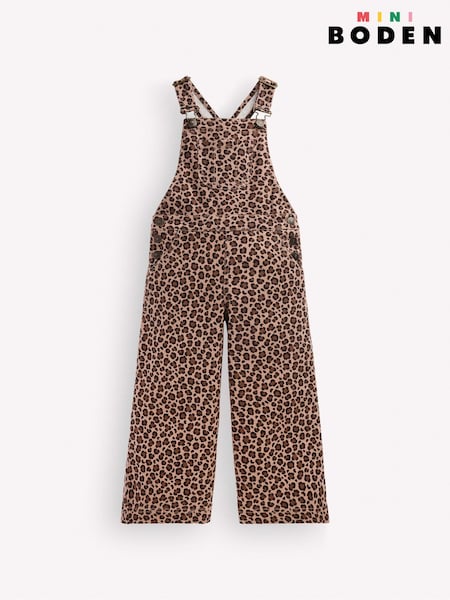 Brown - Boden Wide Leg Dungarees