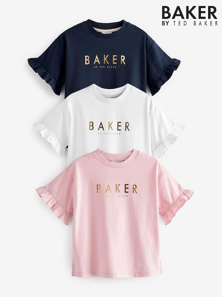 Baker by Ted Baker 100% Cotton T-Shirts 3 Pack (357420) | £30 - £35