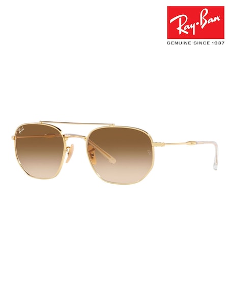 Ray-Ban Gold 0RB3707 Sunglasses (357506) | £164