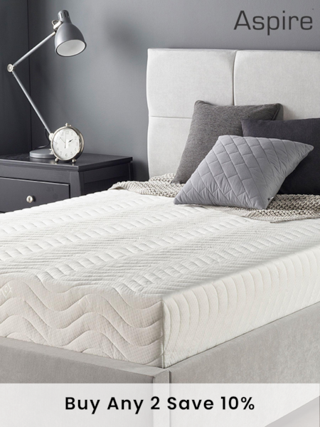 Aspire Furniture Total Relief Medium Memory Foam Mattress (357882) | £155 - £230