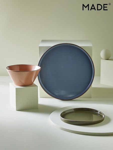 MADE.COM Mixed Colour Millo 12 Piece Dinner Set (360754) | £65