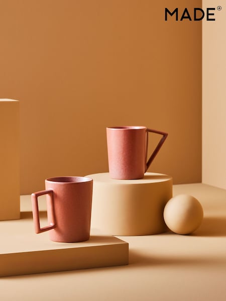 MADE.COM Set of 2 Terracotta Hazel Mugs (360834) | £16