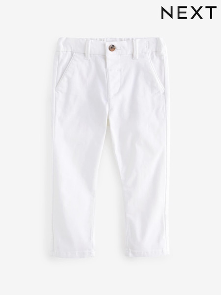 White Stretch Chinos Trousers (3mths-7yrs) (361745) | £10.50 - £12.50