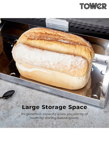 Tower Black Solitaire Bread Bin (361753) | £38
