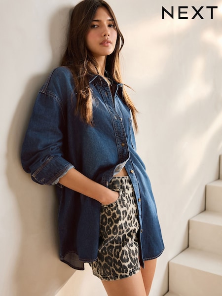 Mid Blue Relaxed Denim Shirt (362908) | £32