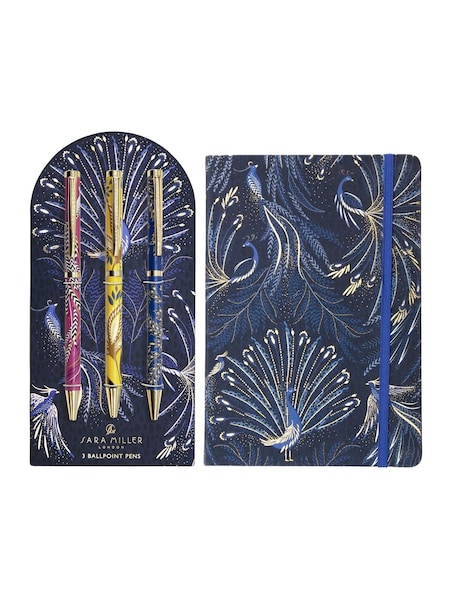 Sara Miller Set Of 3 A5 Notebook And Pens