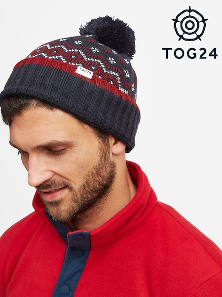 Tog 24 Blue/Red Cawley Chocolate Winter Knitted Hat (364701) | £24