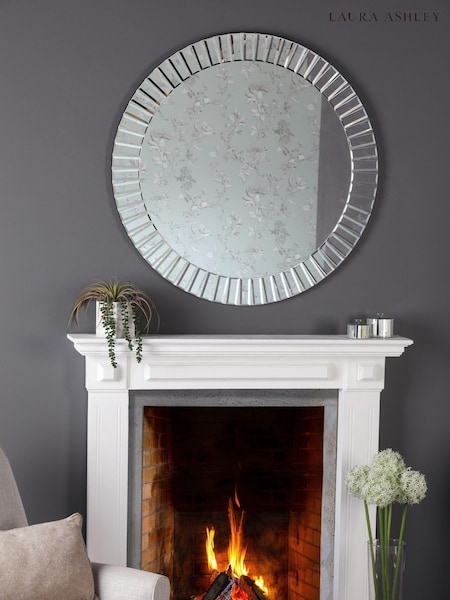 Laura Ashley Clear Capri Large Round Mirror (365231) | £380