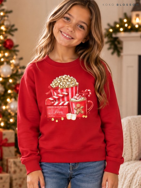Red - Personalised Christmas Movie Sweatshirt By Koko Blossom