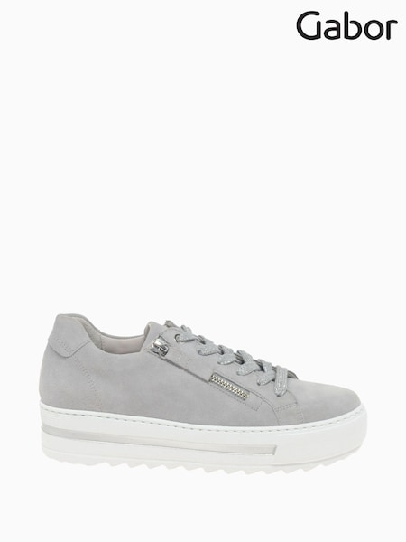 Gabor Wide Fit Heather Suede Trainers (366080) | £95
