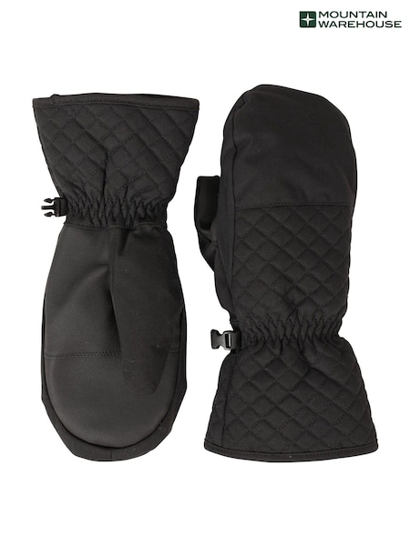 Mountain Warehouse Black Arctic Mist Womens Waterproof Ski Mittens (366358) | £30