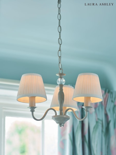 Laura Ashley Cream Ellis Chandelier 3 Light Light (366553) | £119