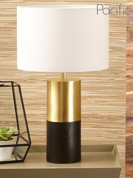 Pacific Gold Etosha Wood And Metal Table Lamp (366929) | £150