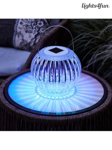 Lights4fun Colour Changing Solar Hanging Lantern (367138) | £24.99