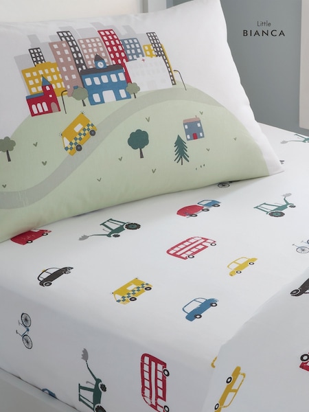Bianca White 100% Cotton Transport Fitted Bed Sheet (369676) | £14 - £17
