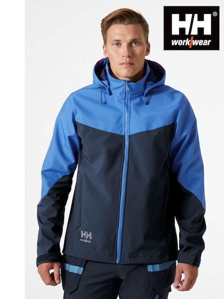 Helly Hansen Blue Oxford Hooded Softshell Jacket (3700L7) | £110