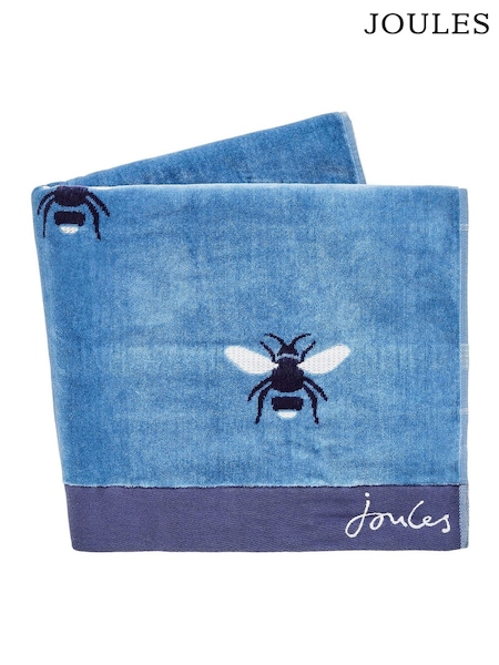 Joules Pale Blue 100% Cotton Botanical Bee Towel (370176) | £12 - £36