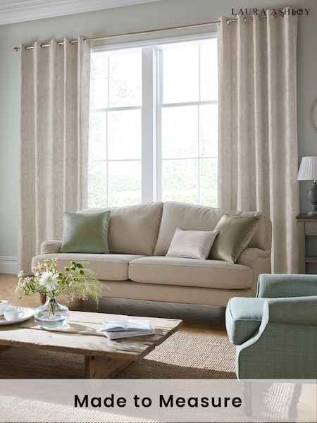 Laura Ashley Natural Whinfell Made to Measure Curtains (370509) | £91