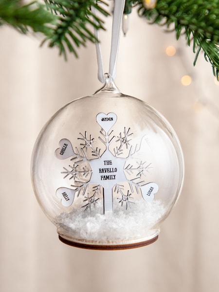 Personalised Metallic Family Snowflake Bauble By No Ordinary Gift