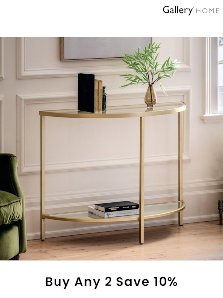 Gallery Home Pewter Minster Console Table (370901) | £273