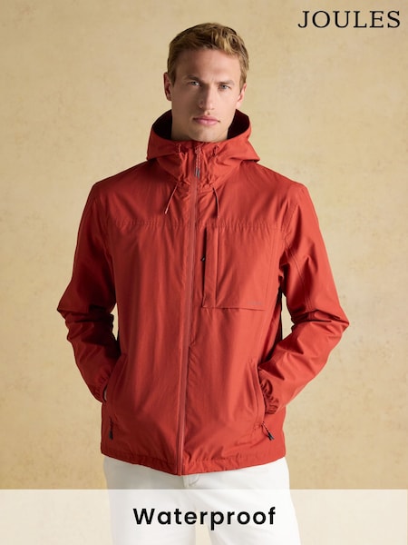 Joules Ayston Orange Lightweight Waterproof Coat (373242) | £79