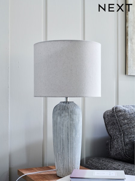 Grey Fairford Extra Large Table Lamp (373304) | £60