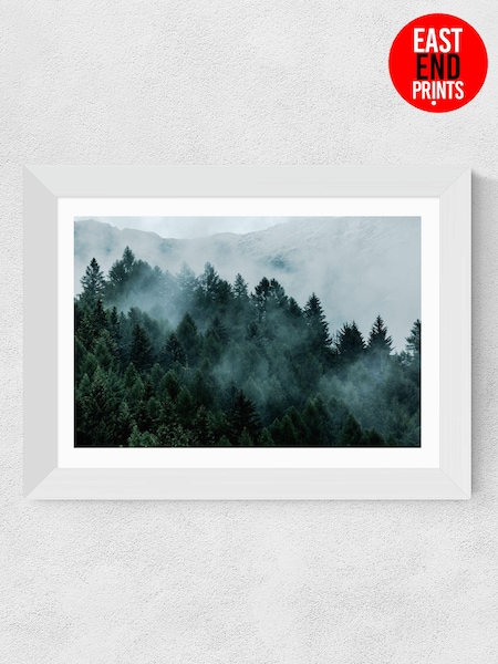 East End Prints White Foggy Hills Print (373810) | £50 - £130