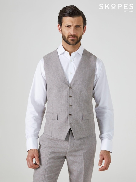 Skopes Natural Jude Tweed Tailored Fit Suit Waistcoat (374789) | £70