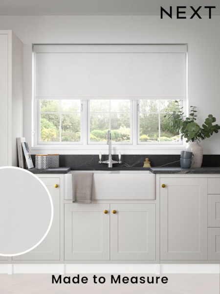 Ivory Cream Lowry Made to Measure Blackout Roller Blind (375811) | £73