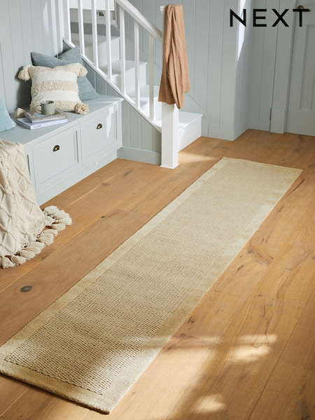 Dark Natural Border Runner (377413) | £90 - £120