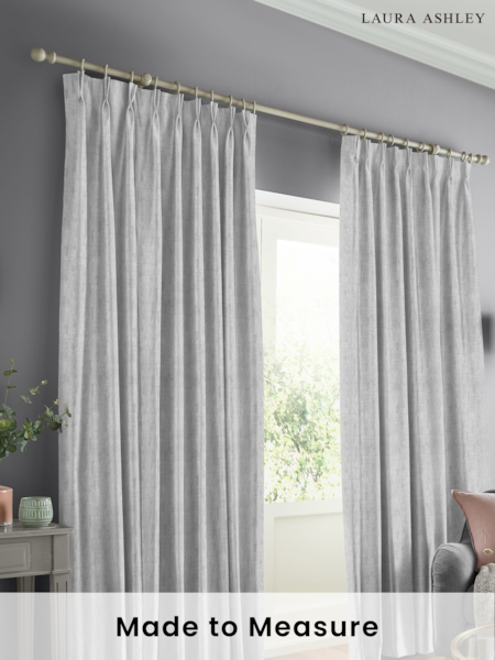 Laura Ashley Silver Whinfell Made to Measure Curtains (377551) | £91
