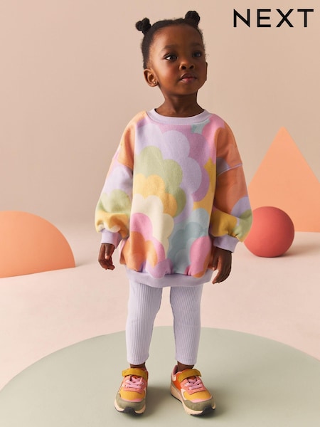 Lilac Purple Sweatshirt and Leggings Set (3mths-7yrs) (377728) | £14 - £18