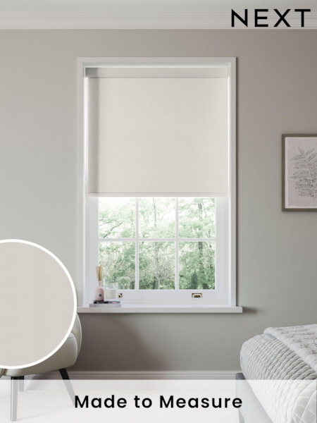 Cream Plain Blackout Made to Measure Blackout Roller Blind (378052) | £28