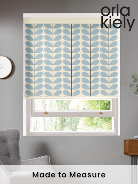 Orla Kiely Blue Two Colour Stem Made To Measure Roller Blind (378313) | £58
