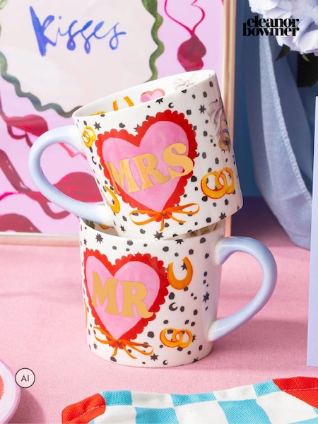 Eleanor Bowmer Mr & Mrs Heart Mug