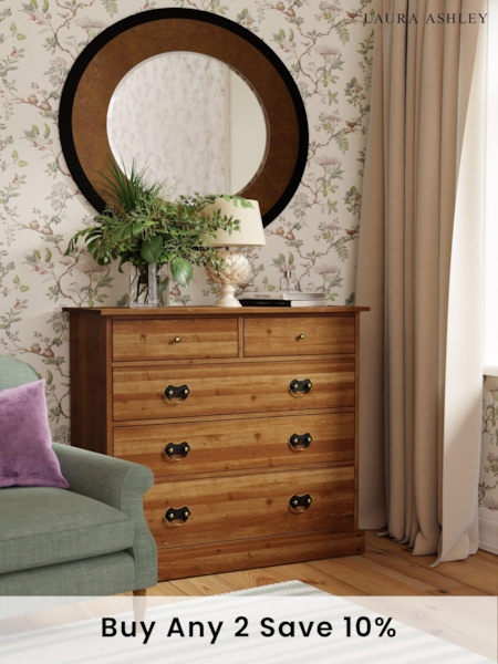 Laura Ashley Honey Gold Garrat 2+3 Drawer Chest (381479) | £1,050