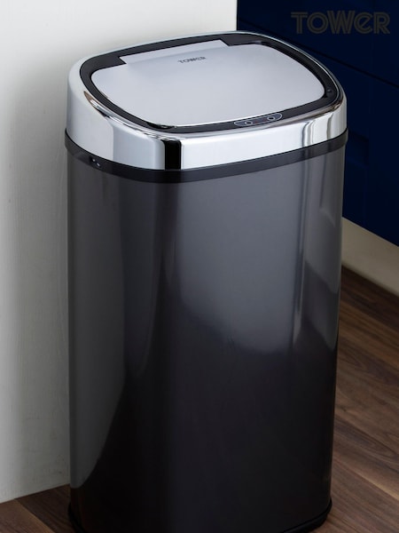 Tower Black 58L Square Sensor Sensor Bin (381874) | £95