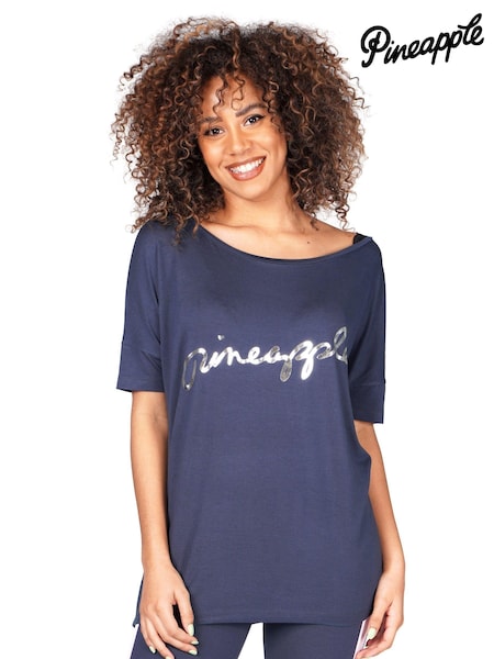 Pineapple Blue Loose Fit Jersey T-Shirt (381999) | £24