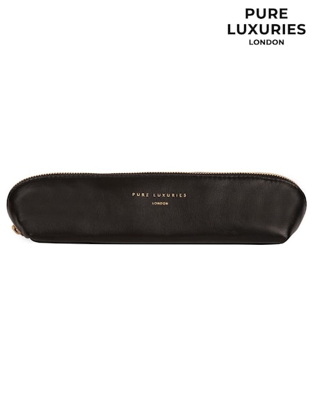 Pure Luxuries London Reeves Leather Cosmetic Brush Bag (382122) | £25
