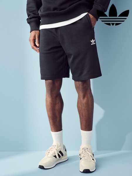 adidas Orignal Black Essentials Trefoil 100% Cotton Shorts (385379) | £33