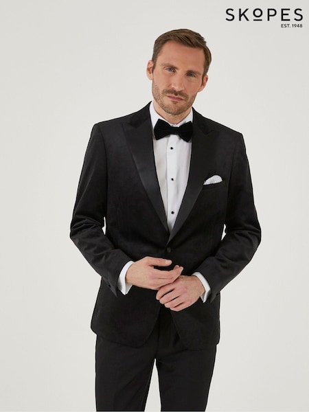 Skopes Black Tailored Fit Jive Velvet Jacket (386574) | £129