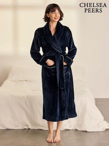 Blue - Chelsea Peers Fleece Dressing Gown